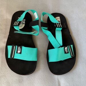 The North Face Skeena Turquoise and Black Sandals